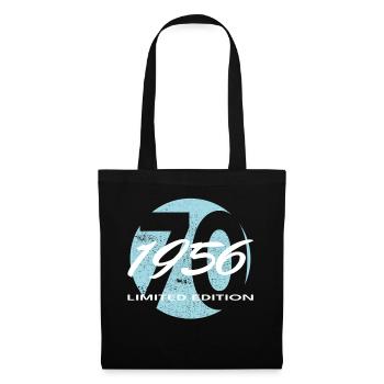 70e anniversaire 1956 cadeau pour hommes et femmes - Sac en tissu - noir - Devant