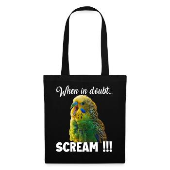 Cadeaux créatifs Bird Friends Perruche - Sac en tissu - noir - Devant