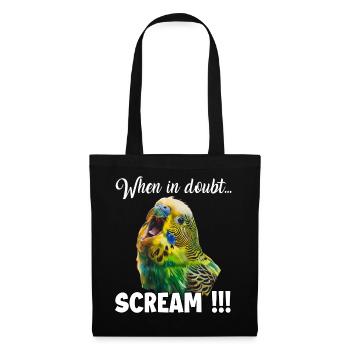 Cadeau drôle pour les fans de perruchets perruqués - Sac en tissu - noir - Devant