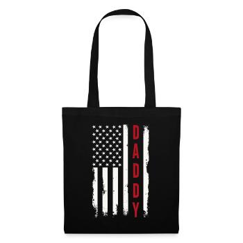 Daddy US Flag Patriotic Father America - Tote Bag - black - Front