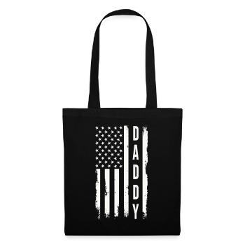 Daddy US Flag Patriotic Father America - Tote Bag - black - Front