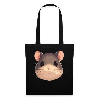 Ratten Ratte - Stoffbeutel - Schwarz - Vorne