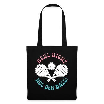 Jeu de padel : NE PLEURE PAS, PRENDS LE BALLON ! Amusement - Sac en tissu - noir - Devant