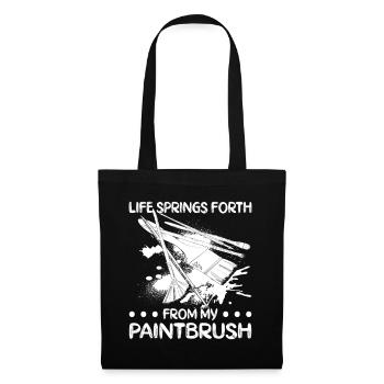 Funny Art Painter Life Springs Forth Drawing - Tote Bag - black - Front