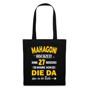 Mariage en acajou 27e anniversaire de mariage mari - Sac en tissu - noir - Devant