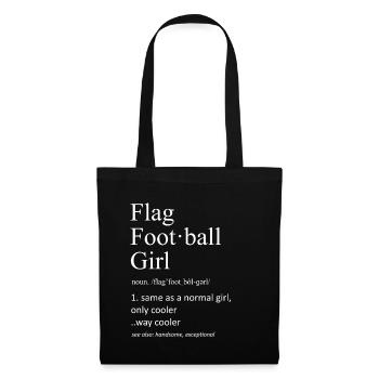 Définition de la fille de football drapeau Athlète sportive drôle - Sac en tissu - noir - Devant