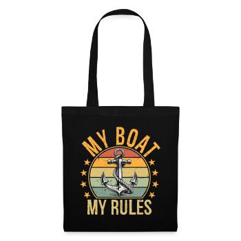 My Boat My Rules Funny Boating Captain - Tote Bag - black - Front