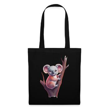 Cute koala on tree trunk for children and - Tote Bag - black - Front