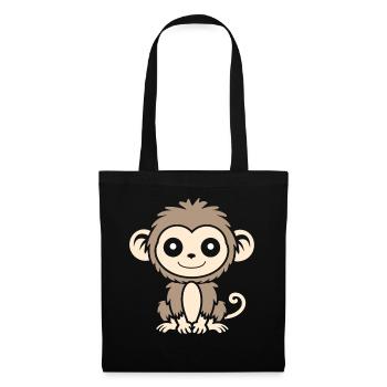 ouistiti - Sac en tissu - noir - Devant