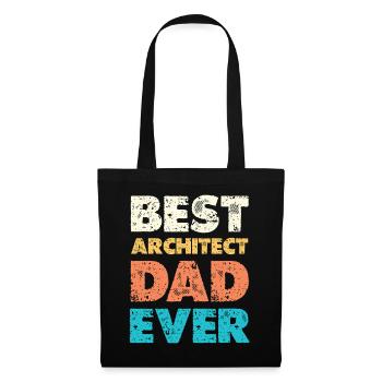 Bester Architekt Dad Aller Zeiten - Stoffbeutel - Schwarz - Vorne