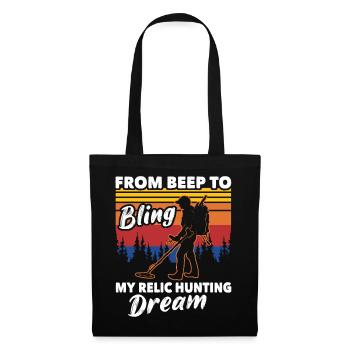 Recherche de reliques au détecteur de métaux - Sac en tissu - noir - Devant