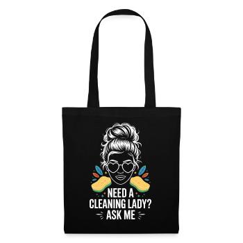 Femme de ménage qui dit un cadeau drôle de femme de ménage - Sac en tissu - noir - Devant