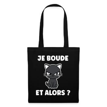 Chat Boudeur: Et Alors ? - Sac en tissu - noir - Devant