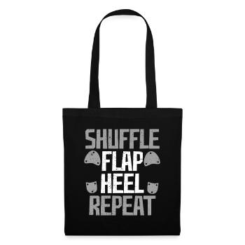 Claquettes Danse Tap Dancer Step Stepper Shuffle Flap Heel - Sac en tissu - noir - Devant