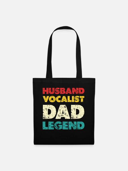 Husband Vocalist Dad Legend - Stoffbeutel - Schwarz