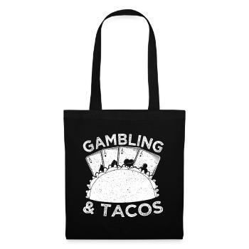 Jeux de casino Tacos Joueurs - Sac en tissu - noir - Devant