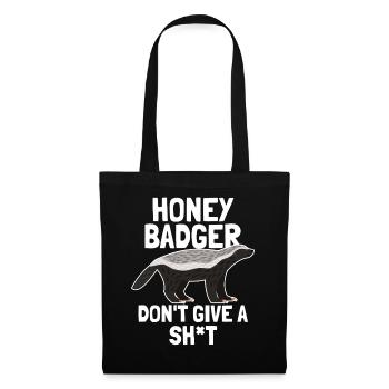 Honey Badger Give A Shit - Tote Bag - black - Front