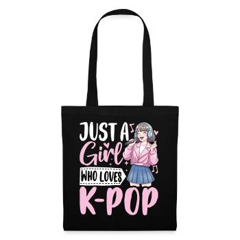 Just A Girl Who Loves K-Pop - Tote Bag - black - Front