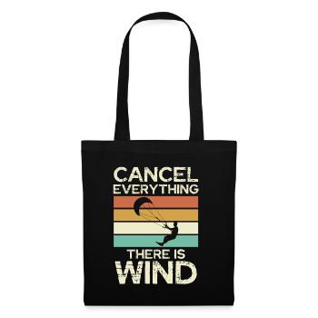 Cancel Everything There Is Wind - Stoffbeutel - Schwarz - Vorne