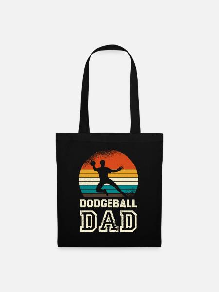 Dodgeballdad im Retro Sunset - Stoffbeutel - Schwarz