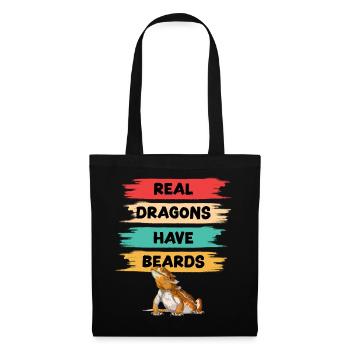 Real Dragons Have Beards - Tote Bag - black - Front