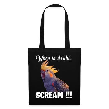 Cockatiel Meme T, funny screaming nymph - Tote Bag - black - Front