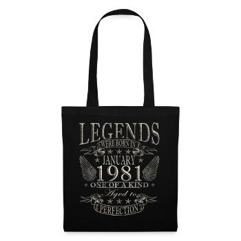 45e anniversaire Original janvier 1981 - Sac en tissu - noir - Devant