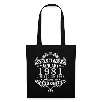 45e anniversaire Original janvier 1981 - Sac en tissu - noir - Devant