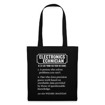 Electronics Technician Funny Definition - Tote Bag - black - Front
