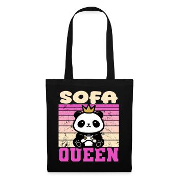 Femme joueuse - Sac en tissu - noir - Devant