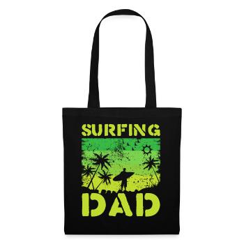 Surfing Dad Retro Green - Tote Bag - black - Front