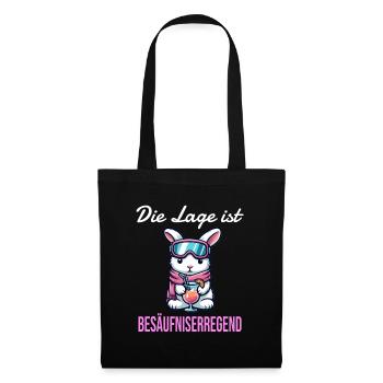 Ski bunny après-ski La situation dégénère - Sac en tissu - noir - Devant
