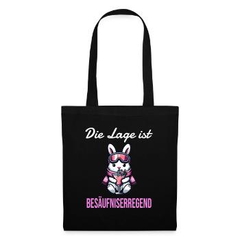 Ski bunny après-ski La situation dégénère - Sac en tissu - noir - Devant