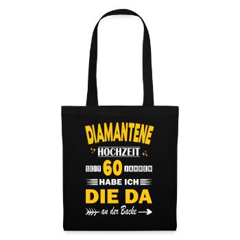 60 ans de relation Anniversaire de mariage - Sac en tissu - noir - Devant