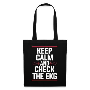 Cardiac Tech Keep Calm And Check The Cath Lab - Stoffbeutel - Schwarz - Vorne