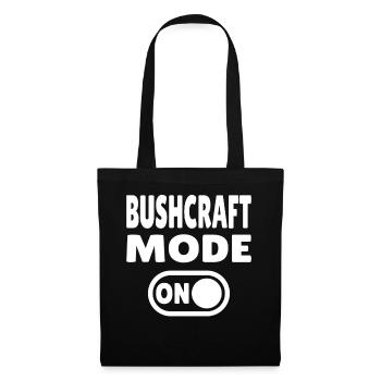 Bushcraft Mode ON – Waldleben einschalten - Stoffbeutel - Schwarz - Vorne