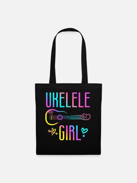 Hawaiian Ukulele Uke Ukulele Girl - Stoffbeutel - Schwarz