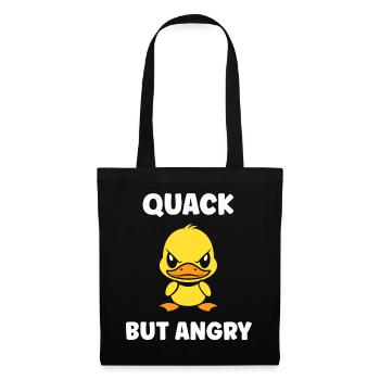 Furious Duck Cartoon - Tote Bag - black - Front