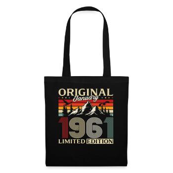 65e anniversaire Original janvier 1961 - Sac en tissu - noir - Devant