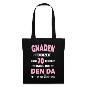 70 ans de mariage anniversaire de relation Mariage Anniversaire de mariage - Sac en tissu - noir - Devant
