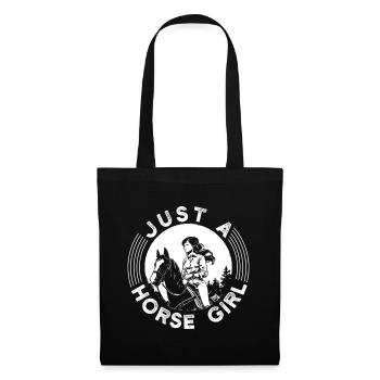 Hobby Horse Rider JUst Horse Girl English Riding - Tote Bag - black - Front