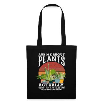 Demande-moi pour Plant Lover - Sac en tissu - noir - Devant