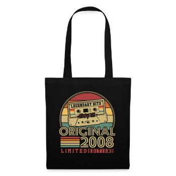 Original 2008 Vintage Vintage Anniversaire Rétro - Sac en tissu - noir - Devant