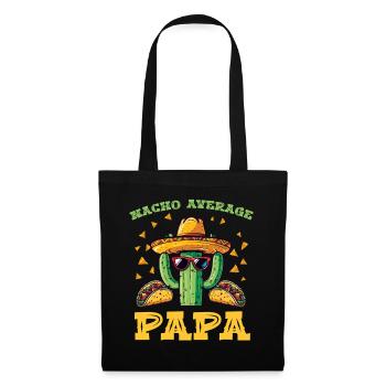 Kaktus Papa Fiesta - Stoffbeutel - Schwarz - Vorne