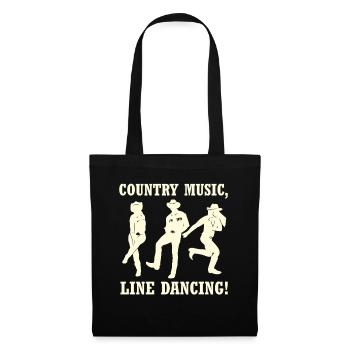 Country Line Dancing Silhouettes - Tote Bag - black - Front