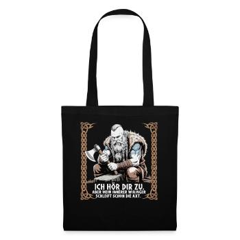 Légende viking viking marin Odin Raven Fighter - Sac en tissu - noir - Devant