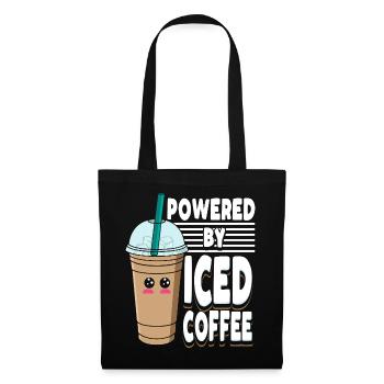 Graphique pastel de café glacé Kawaii mignon - Sac en tissu - noir - Devant