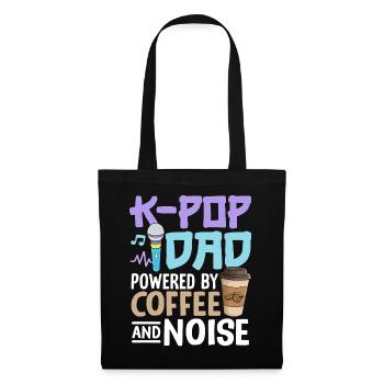 K Pop Dad Powered By Coffee And Noise - Tote Bag - black - Front