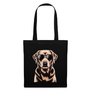 Brauner Labrador  - Stoffbeutel - Schwarz - Vorne