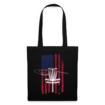 Disc Golf USA Flag  - Tote Bag - black - Front